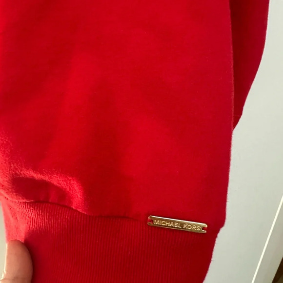 MICHAEL KORS Red Sweater w/ Embellishments Size M - Picture 5 of 6